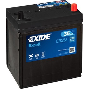 Аккумулятор EXIDE EXCELL 12V 35AH 240A ETN 0(R+) B0, тонкие клеммы 187x127x220mm 10.9kg