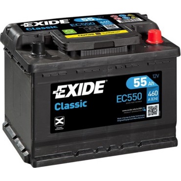 Аккумулятор EXIDE CLASSIC 12V 55AH 460A ETN 0(R+) B13 242x175x190mm 14.83kg