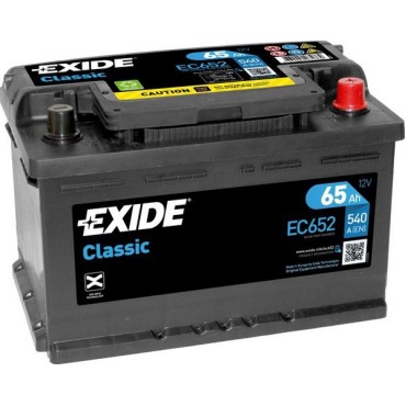 Аккумулятор EXIDE CLASSIC 12V 65AH 540A ETN 0(R+) B13 278x175x175mm 16.16kg