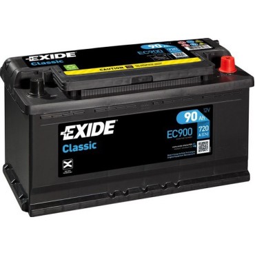 Аккумулятор EXIDE CLASSIC 12V 90AH 720A ETN 0(R+) B13 353x175x190mm 22.82kg