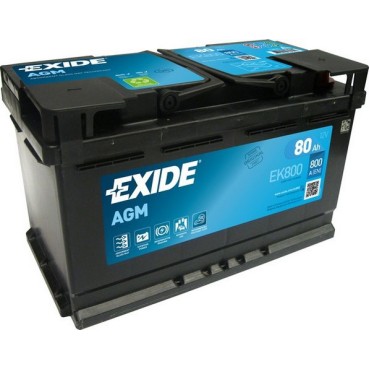 Аккумулятор EXIDE AGM 12V 80AH 800A ETN 0(R+) B13 315x175x190мм