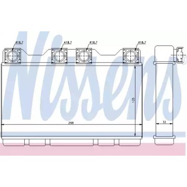 Радиатор отопителя BMW: 7-serie (E38) 725TDs/728i/iL/730D/730i/iL/735i/iL/740D/740i/iL/750i/iL 94-01 (AC+)