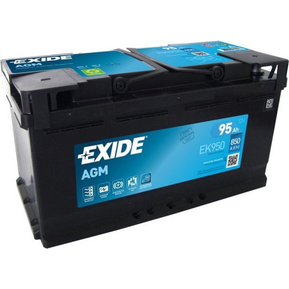 Аккумулятор EXIDE AGM 12V 95AH 850A ETN 0(R+) B13 353x175x190mm 26kg