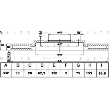 Диск тормозной BMW X5 (E70) / X6 (E71) 07->