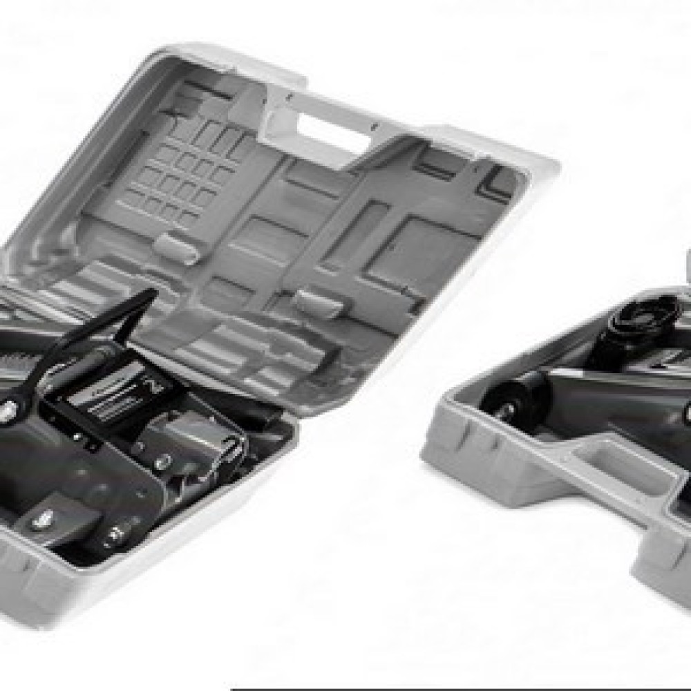 Домкрат подкатной 2 т, высота подхвата 125 мм, высота подъма 300 мм, в пласт.кейсе