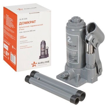 Домкрат бутылочный 2 т, высота подхвата 150 мм, высота подъма 285 мм