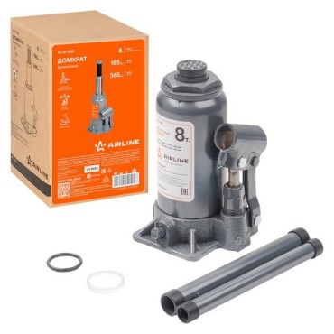 Домкрат бутылочный Домкрат бутылочный 8т (MIN-185 мм, MAX-365 мм) (AJ-B-08S)