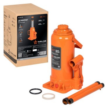 Домкрат бутылочный 20 т, высота подхвата 250 мм, высота подъма 470 мм