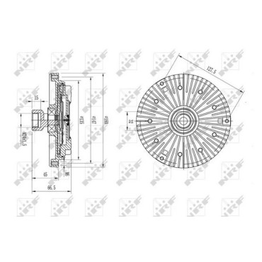 Вискомуфта вентилятора BMW 3 Series 2.0D 98-
