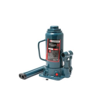 Домкрат бутылочный 12 т, высота подхвата 216 мм, высота подъма 413 мм, ход штока 155 мм, с клапаном и доп. ремкомплектом