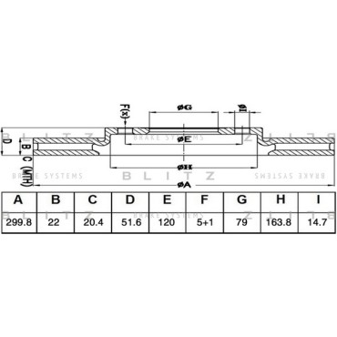 Диск тормозной BMW 3 E46 98->