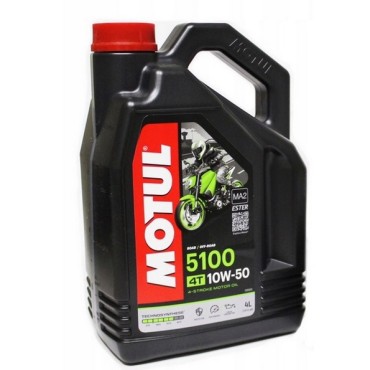 Масло моторное синтетическое 104076, 4л - 5100 4T 10W50, API SM/SL/SJ/SH/SG, Соответствие: JASO MA2 - M033MOT157, KTM, HUQSVARNA