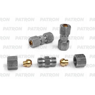 Соединитель трубки в сборе L-150 (втулка - бронза, корпус и гайки - сталь), для трубок D = 4,76 mm