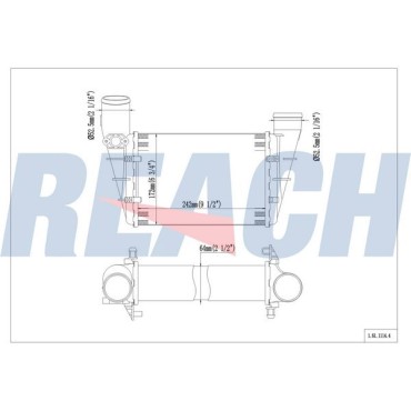 Интеркулер AUDI A6/S6/ VW PASSAT 1997-